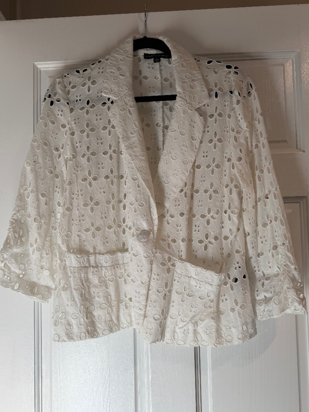 Ladies size Large white cotton jacket